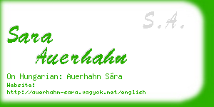 sara auerhahn business card